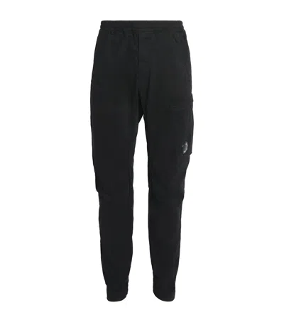 C.p. Company Stretch-cotton Cargo Trousers In Black