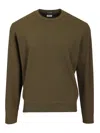 C.p. Company Stretch Cotton Sweatshirt Knitwear Green