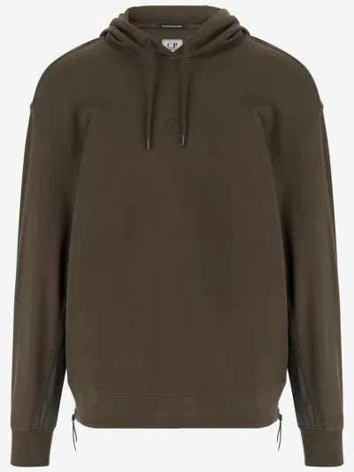 C.P. COMPANY STRETCH COTTON SWEATSHIRT WITH LOGO