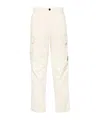 C.p. Company Stretch-cotton Tapered Cargo Trousers In White