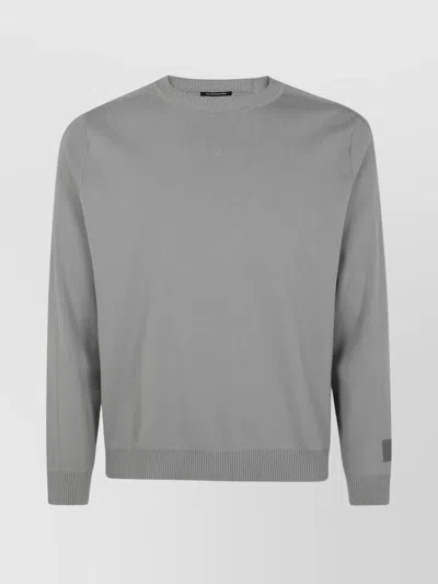 C.p. Company Stretch Knit Crew Neck Sweater In Gray
