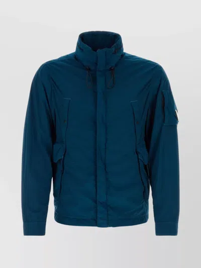 C.p. Company Stretch Nylon Jacket Adjustable Hem In Blue
