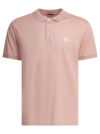 C.p. Company Stretch Pique Polo Shirt Polo Shirts Pink In Neutral