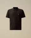 C.p. Company Short Sleeve Polo With Logo In Black
