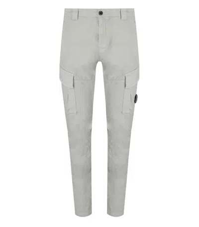 C.p. Company Stretch Sateen Blue Fox Cargo Trousers In Grey