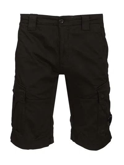 C.p. Company Stretch Sateen Cargo Lens Shorts Trousers Black