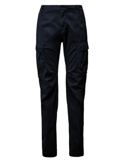 C.p. Company Stretch Sateen Ergonomic Cargo Pants In Blue