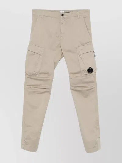 C.p. Company Stretch Sateen Ergonomic Cargo Pants In Neutral
