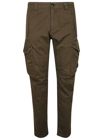 C.p. Company Stretch Sateen Ergonomic Lens Utility Pants In Brown
