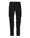 C.p. Company Cp Company Frosted Stretch Cotton Cargo Trousers In Black