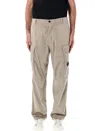 C.p. Company C.p.company Stretch Sateen Loose Cargo Pants In Neutral