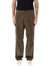 C.p. Company Stretch Sateen Loose Cargo Pants In Ivy Green