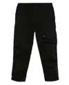 C.p. Company Stretch Sateen Regular Cargo Pants In Black