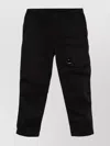 C.p. Company Stretch Sateen Regular Cargo Pants In Black