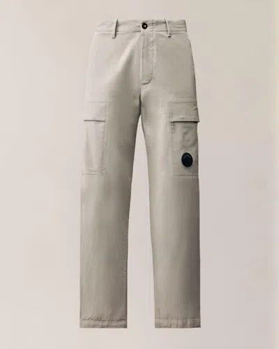 C.p. Company Cp Company Stretch Sateen Regular Cargo Pants In Flint Grey