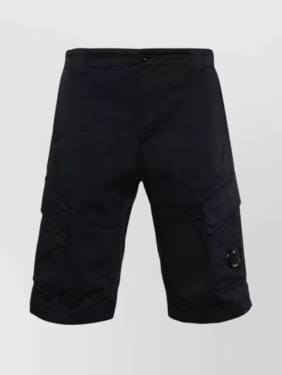 C.P. COMPANY STRETCH SATIN CARGO BERMUDA SHORTS