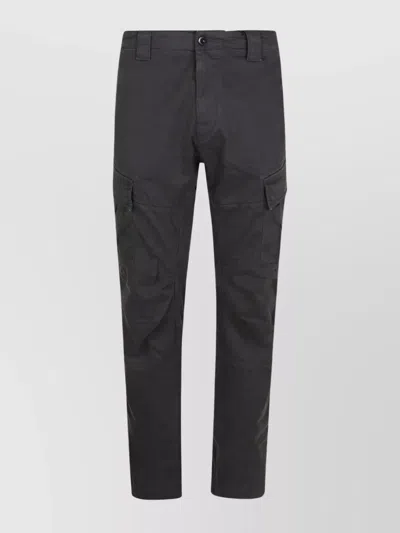 C.p. Company Stretch Satin Cargo Pant In Black