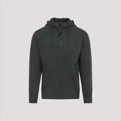 C.P. COMPANY STRUCTURED BLACK HOODIE WITH INTEGRATED GOGGLES