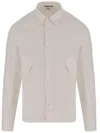 C.p. Company Structured Collar Cotton Shirt In White
