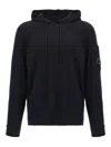 C.p. Company Sea Island Hoodie In Black