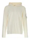 C.p. Company Sea Island Hoodie In White
