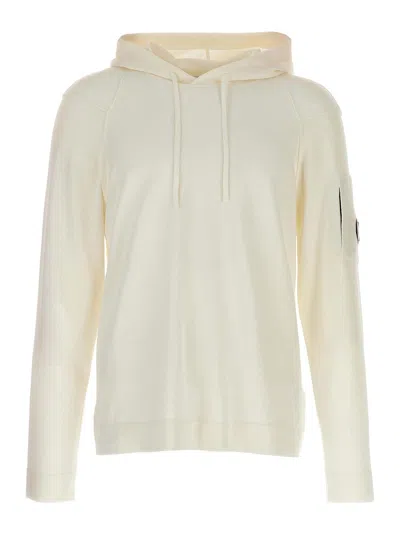 C.p. Company Sea Island Hoodie In White