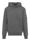 C.p. Company C.p.company Hoodie With Lens Detail In Gray