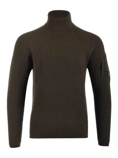 C.p. Company Ribbed Wool Blend Turtleneck