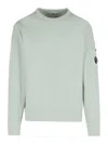 C.p. Company Grey Wool Blend Sweatshirt In Light Blue