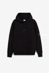 C.p. Company Hooded Sweatshirt With Pouch Pocket In Black