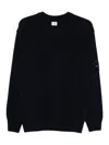 C.p. Company C.p.company Wool Crewneck Sweater In Black