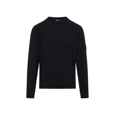 C.p. Company Dark Blue Eclipse Sweater In Black