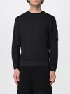 C.p. Company Lens Pocket Crew Neck Knitwear In Black