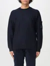 C.p. Company Grs Total Eclipse Crewneck Jumper In Blue