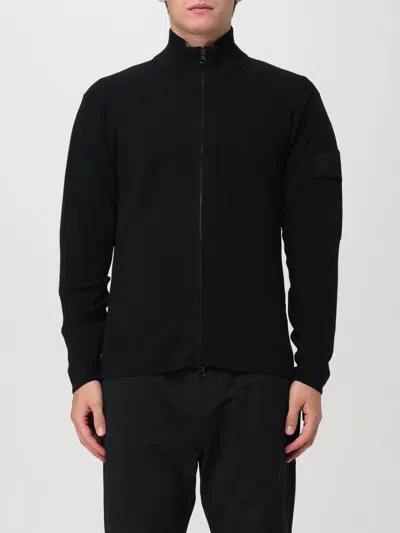 C.p. Company Lens-detail Knitted Cardigan In Black