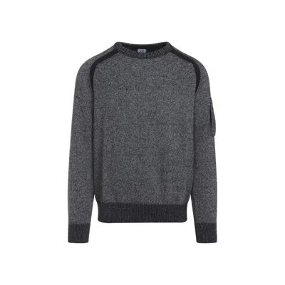 C.p. Company Sweater With Contrast Trim And Patch Pocket In Gray