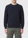 C.p. Company C.p.company Sea Island Cotton Crew-neck Jumper In Blue