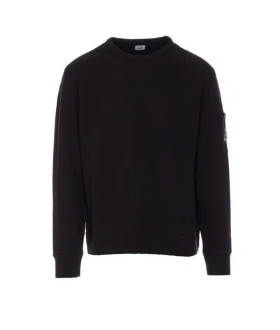 C.p. Company Logo Sweatshirt In Black