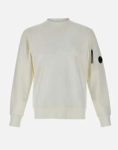 C.p. Company Garment-dyed Cotton Fleece Sweatshirt In Neutral
