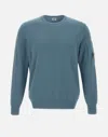 C.p. Company Textured Cotton Crepe Crewneck Sweater In Animal Print