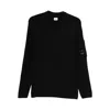 C.p. Company Logo Crewneck Sweater In Black