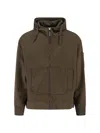 C.p. Company Hooded Sweatshirt With Pockets And Sleeve Detail In Brown