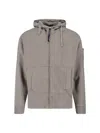 C.p. Company Hooded Sweatshirt With Pockets And Drawstring In Gray