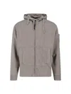 C.p. Company Hooded Sweatshirt With Pockets And Drawstring In Gray