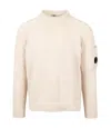 C.p. Company Crew Neck Sweater With Unique Sleeve Patch In Pink