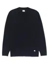 C.p. Company Ribbed Crewneck Sweater Long Sleeves In Black