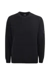 C.p. Company Ribbed Crew-neck Sweater In Black