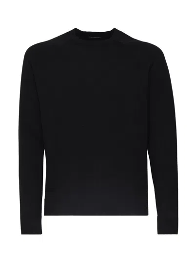 C.p. Company C.p.company Sea Island Crew Neck Lens Knit Pullover In Black