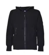 C.p. Company Innovative Goggle Lens Zip-up Hoodie In Black