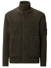 C.p. Company C.p.company Lambswool Grs Button Cardigan In Brown